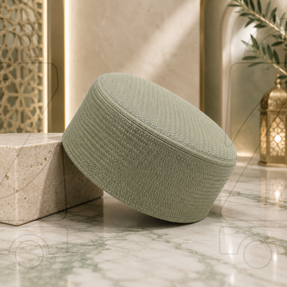 Junaid Jamshed Premium Quality  Prayer Cap  ( Straight Line)