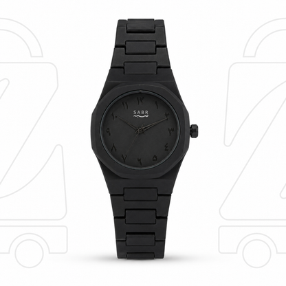 Personalized Matte Black Watch for Women