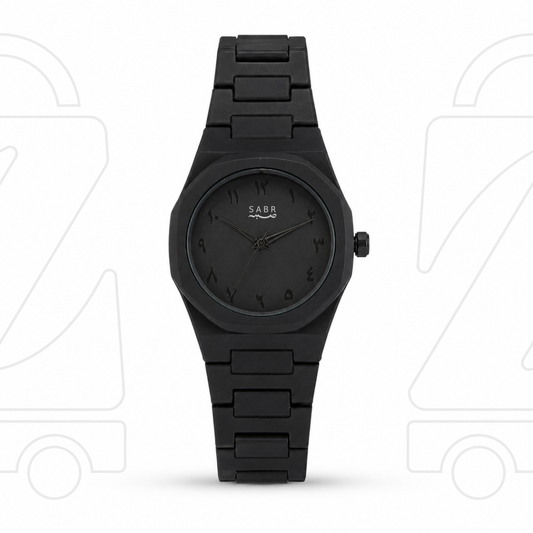 Personalized Matte Black Watch for Women