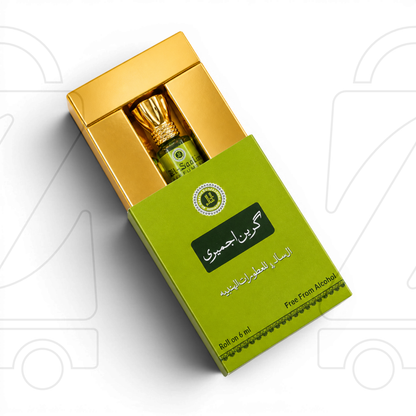 Al-Saalim Green Ajmeri Attar | Premium Alcohol-Free Roll-On Fragrance (6ml)