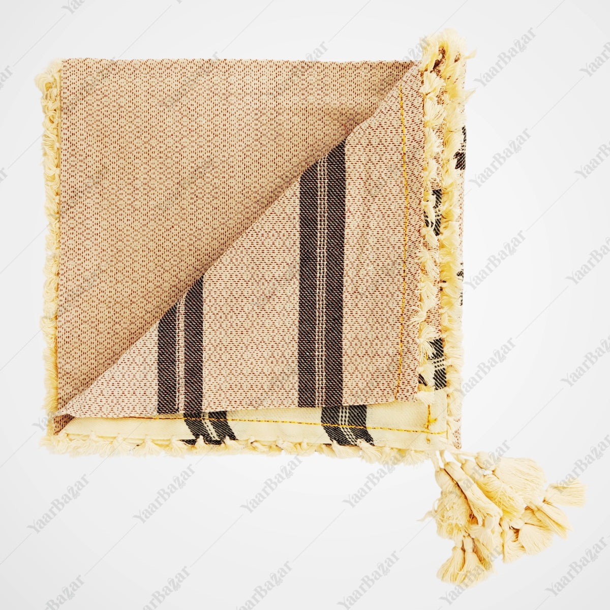 Checkered Cotton Rumal with Tassels