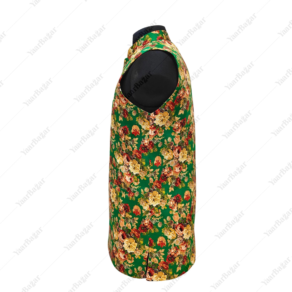 Emerald Floral Nehru Waistcoat