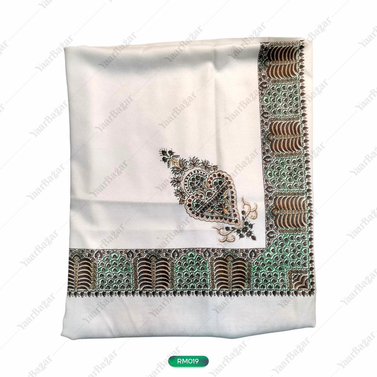 Classic Border Design Woolen Rumal
