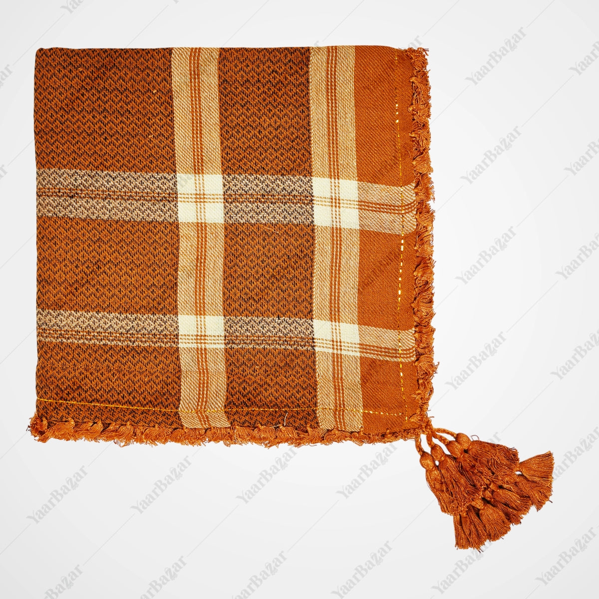Checkered Cotton Rumal with Tassels
