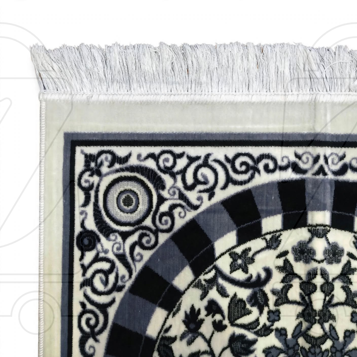 Turkish Teal Arch Velvet Prayer Janamaz