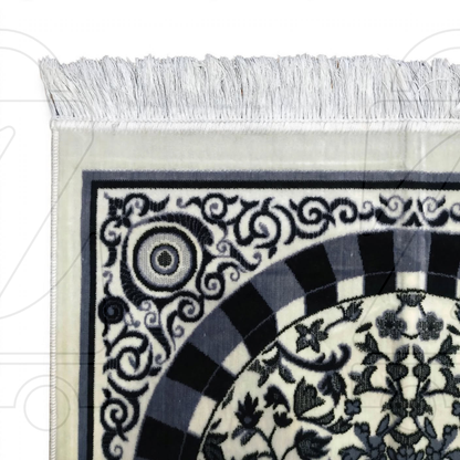 Turkish Teal Arch Velvet Prayer Janamaz