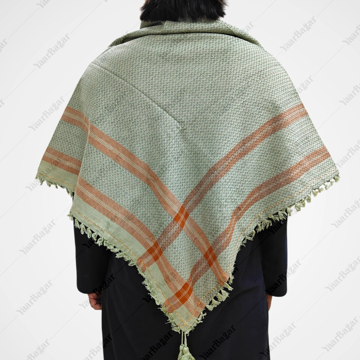 Checkered Cotton Rumal with Tassels