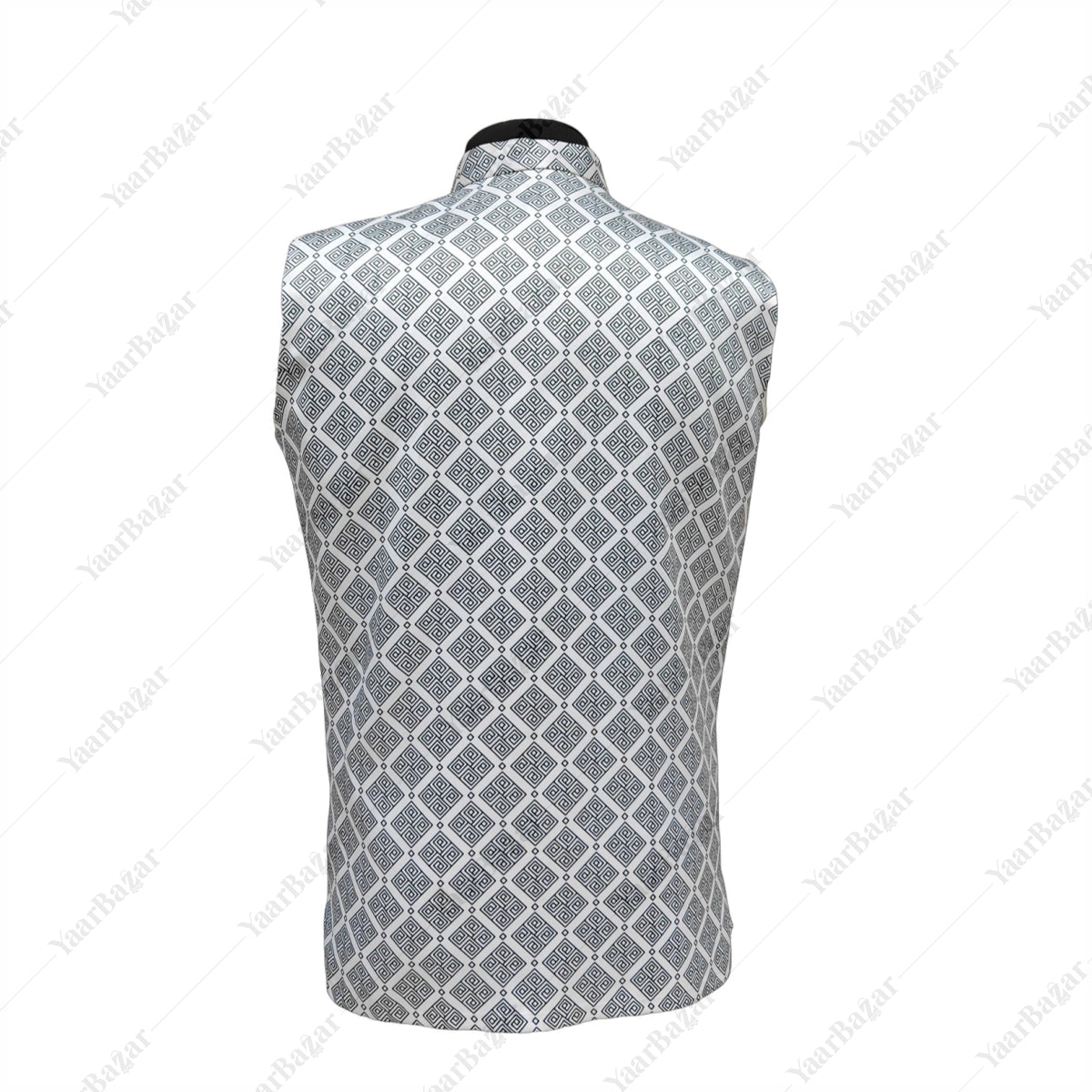 Silver Mosaic Nehru Waistcoat