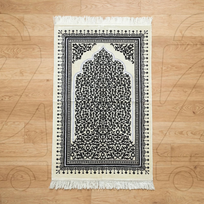 Turkish Mehrab Garden Velvet Prayer Janamaz
