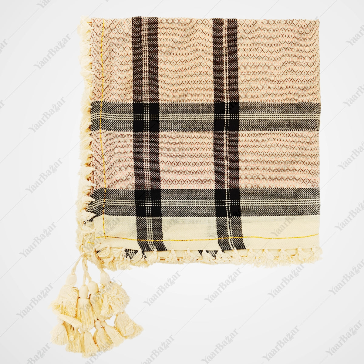 Checkered Cotton Rumal with Tassels