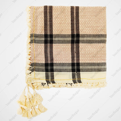 Checkered Cotton Rumal with Tassels