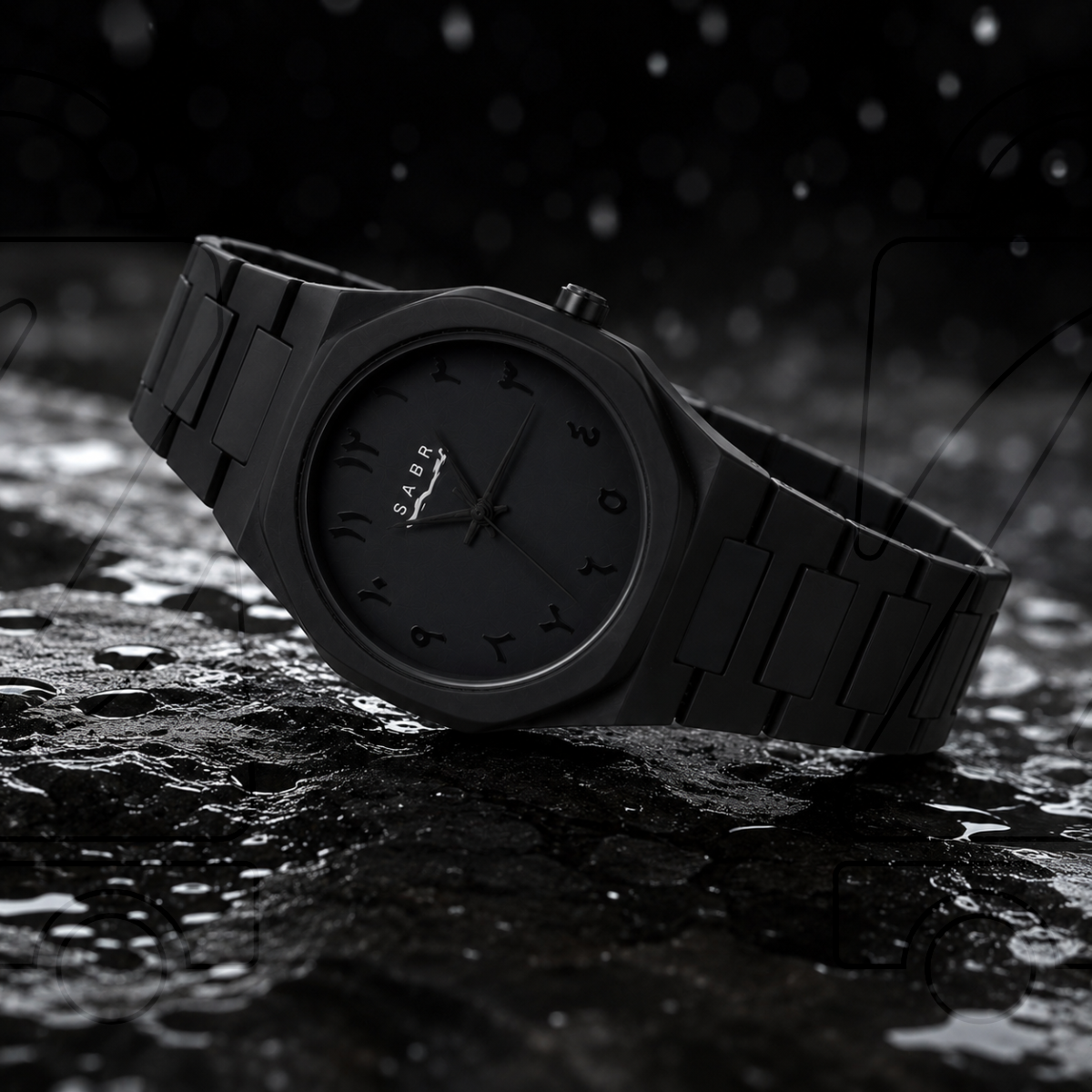 Personalized Matte Black Watch for Women