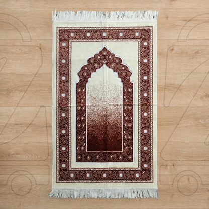 Turkish Ombre Gradient Mihrab Soft Velvet Prayer Janamaz