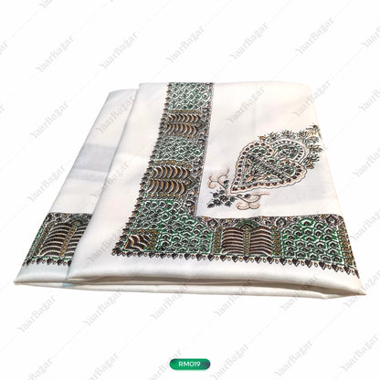 Classic Border Design Woolen Rumal
