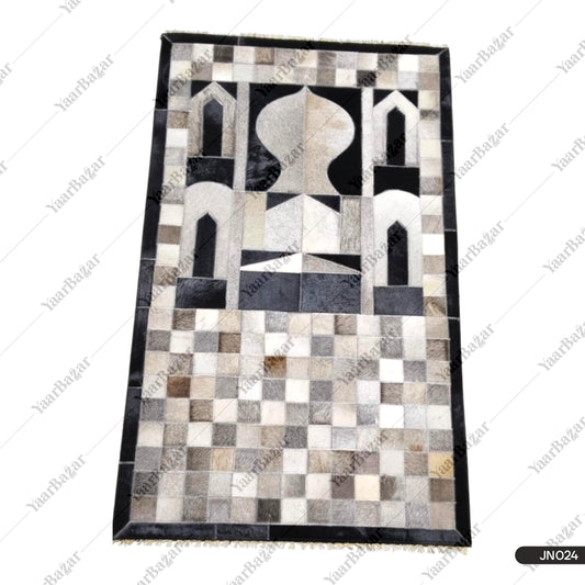 Premium Handmade Leather Janamaz | Goat Hair Patchwork