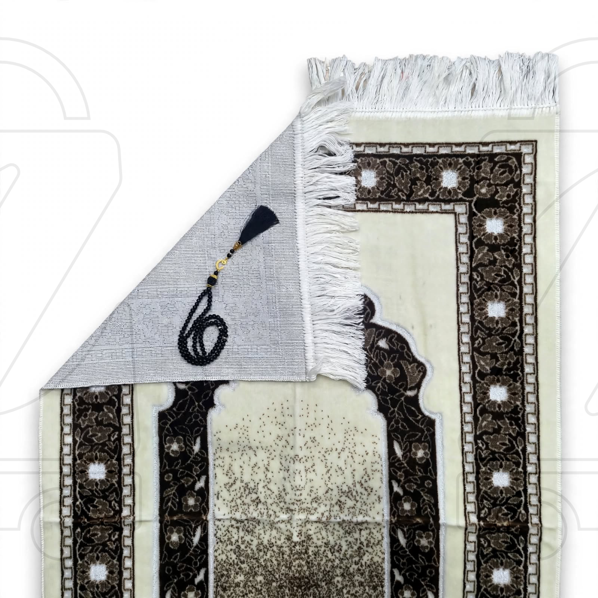 Turkish Ombre Gradient Mihrab Soft Velvet Prayer Janamaz