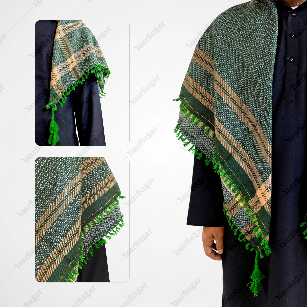 Checkered Cotton Rumal with Tassels
