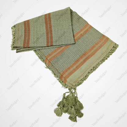 Checkered Cotton Rumal with Tassels
