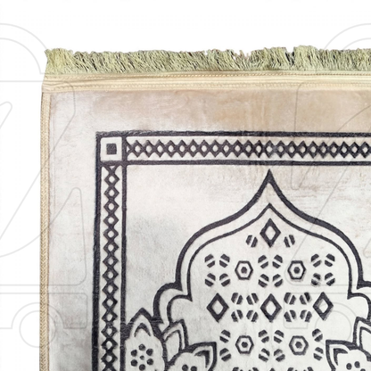 Turkish Floral Mehrab Velvet Prayer Janamaz