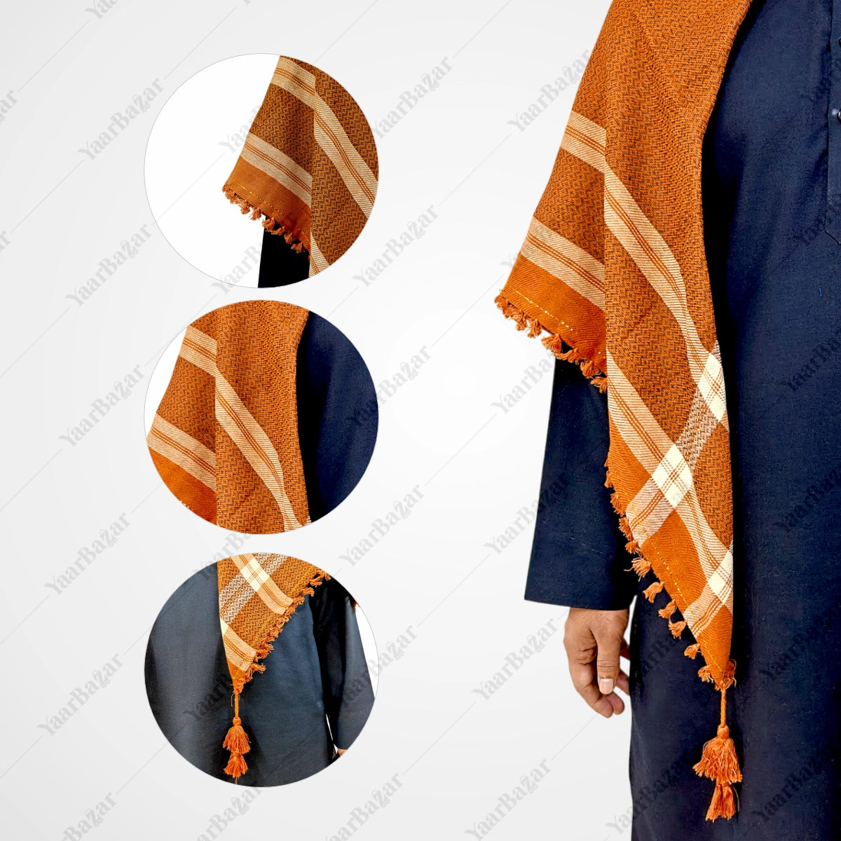 Checkered Cotton Rumal with Tassels