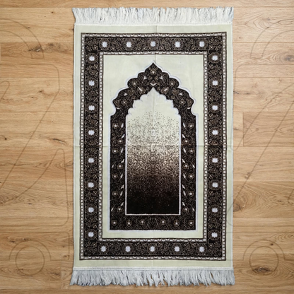 Turkish Ombre Gradient Mihrab Soft Velvet Prayer Janamaz
