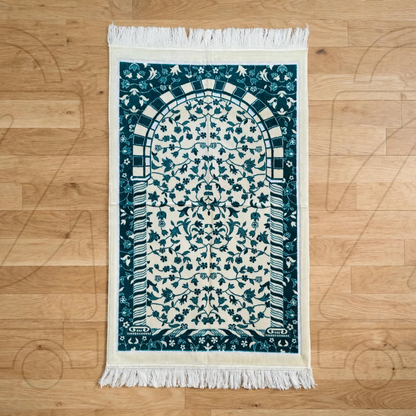Turkish Black Royal Soft Velvet Prayer Janamaz