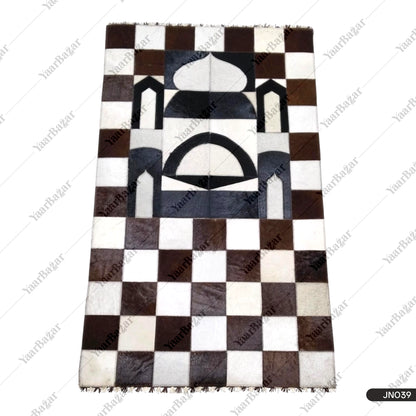 Pure Leather Janamaz with Natural Goat Hair – Masjid Design