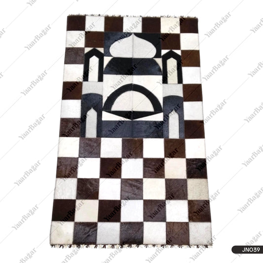 Pure Leather Janamaz with Natural Goat Hair – Masjid Design