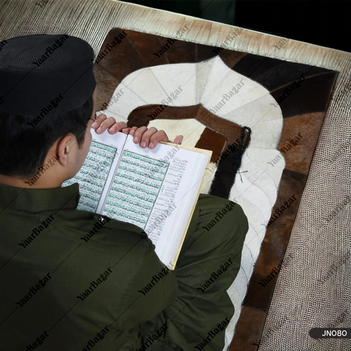 Handmade Leather Janamaz with Goat Hair