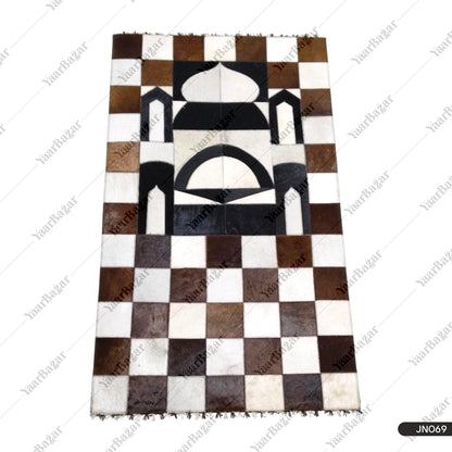 Pure Leather Janamaz with Natural Goat Hair – Masjid Design