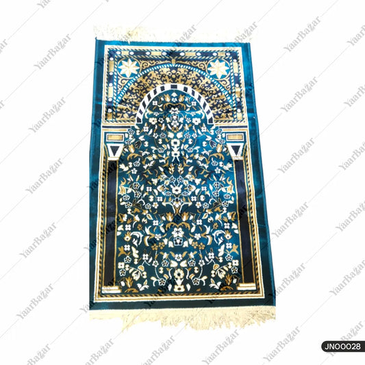 Velvet Floral Prayer Rug – Premium Muslim Janamaz for Daily Salah