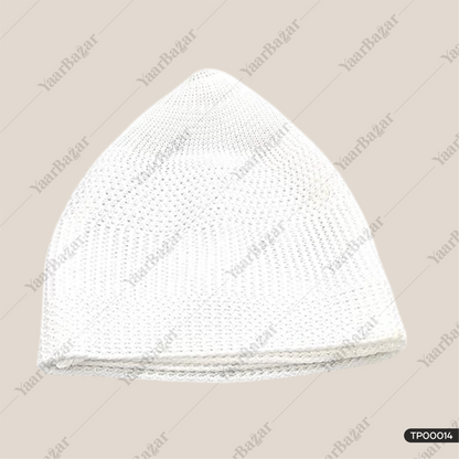 Indonesia Men And Boys White Kufi Cap | Indonesian White Kufi Topi for Men