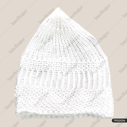 Indonesia Men And Boys White Kufi Cap | Indonesian White Kufi Topi for Men