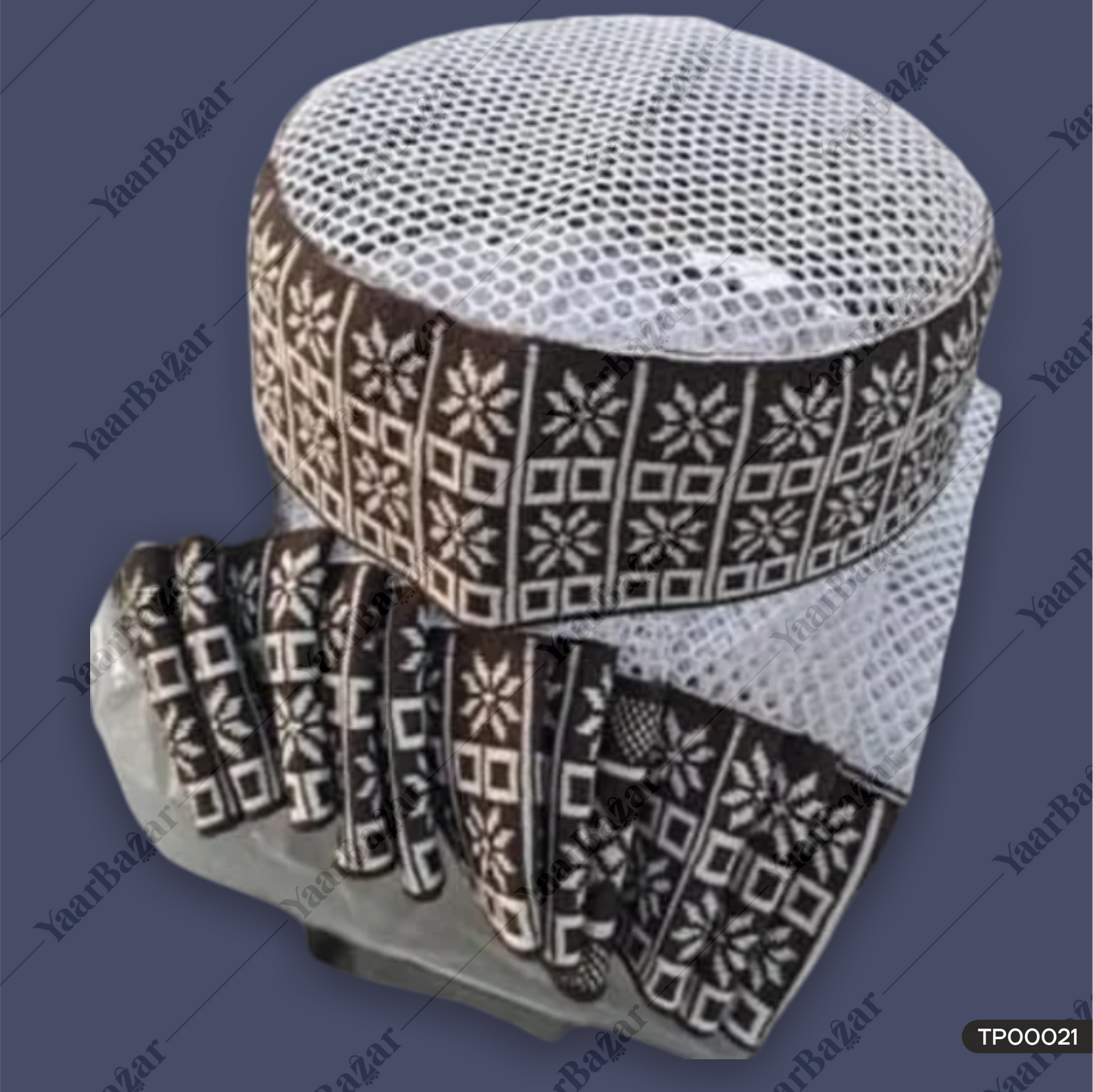 China Resham Net Muslim Cap (Topi)| China Resham Namazi Topi Muslim Prayer Cap