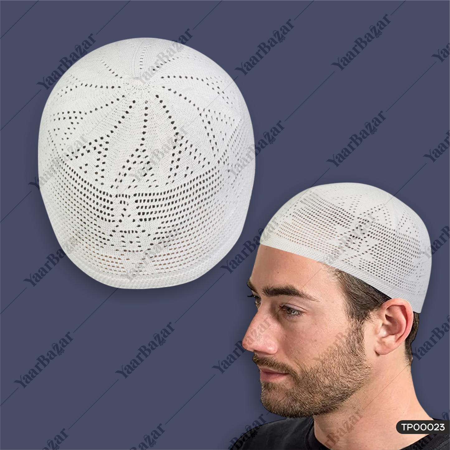 Muslim Cotton Handmade Prayer Cap |Traditional Handmade Muslim Prayer Topi