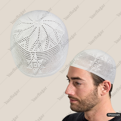 Muslim Cotton Handmade Prayer Cap |Traditional Handmade Muslim Prayer Topi