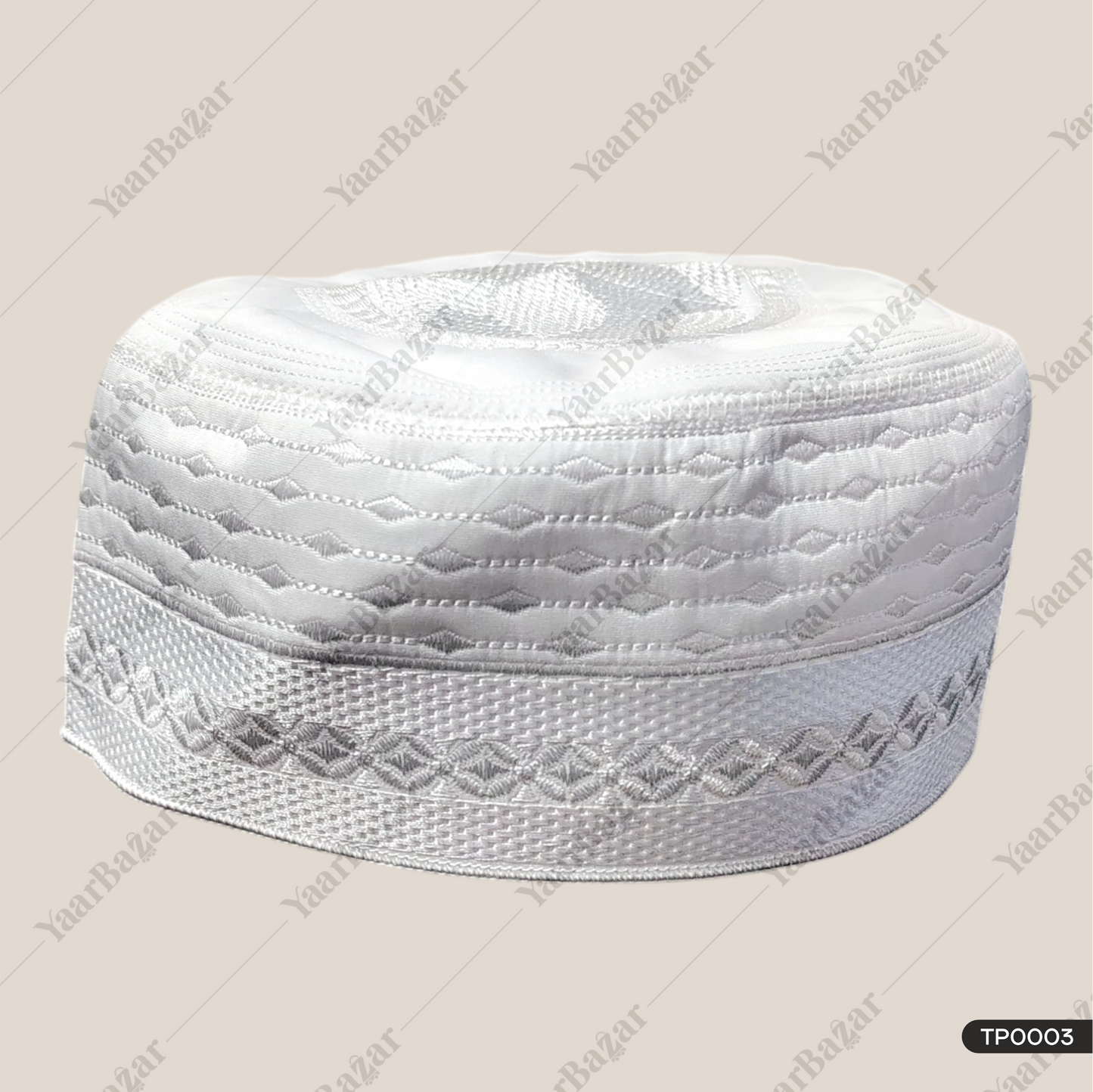 Ruby Arts Prayer Cap (Topi) Zigzag  Pattern