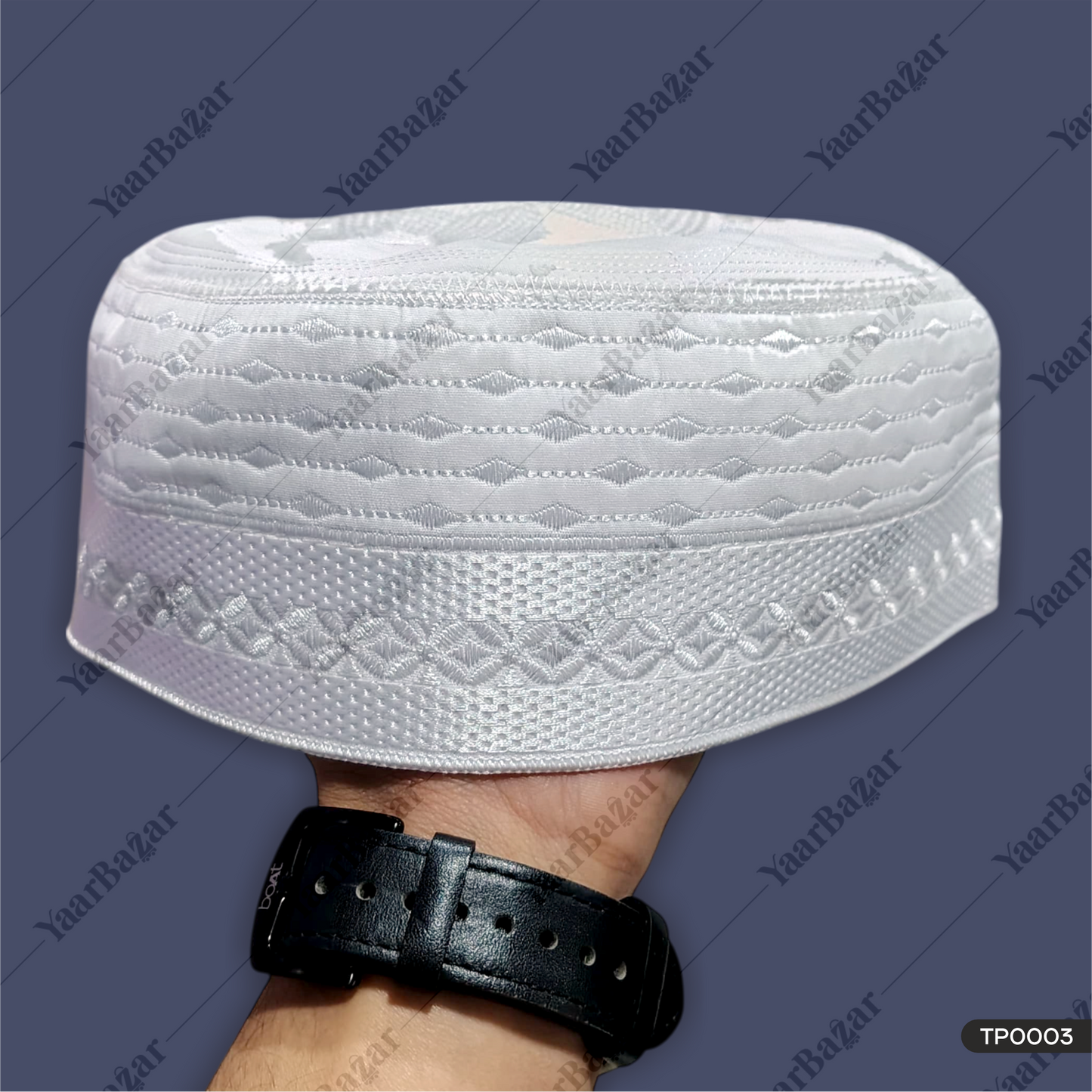 Ruby Arts Prayer Cap (Topi) Zigzag  Pattern