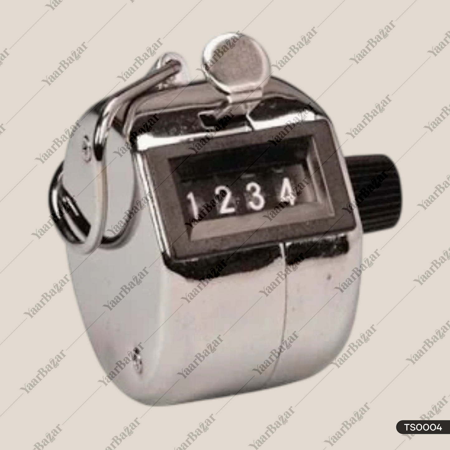 Metal Hand Digital Tally Counter with Reset Knob   Tasbeeh