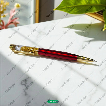 Gold Flake Crystal Pen